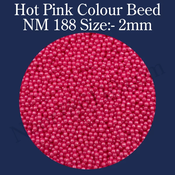 Cake Decoration Sprinkle & Candies Hot Pink Beed's 500grm Packing - Noor786